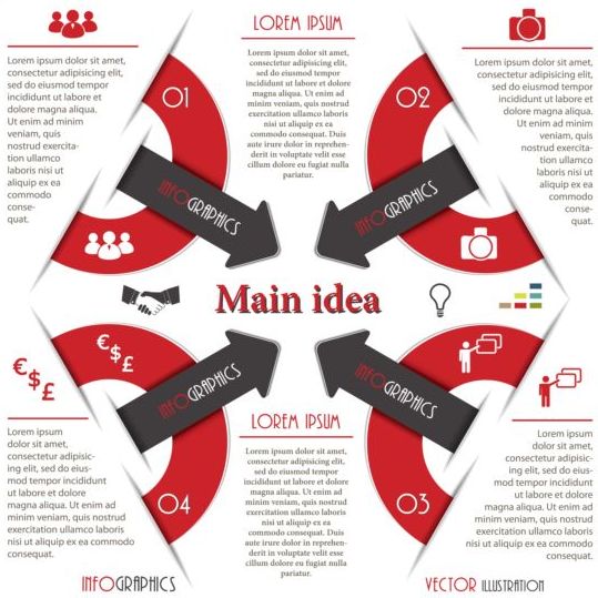 red infographic creative black 