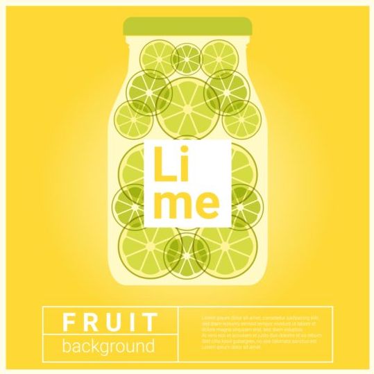 water recipe lime fruit background 