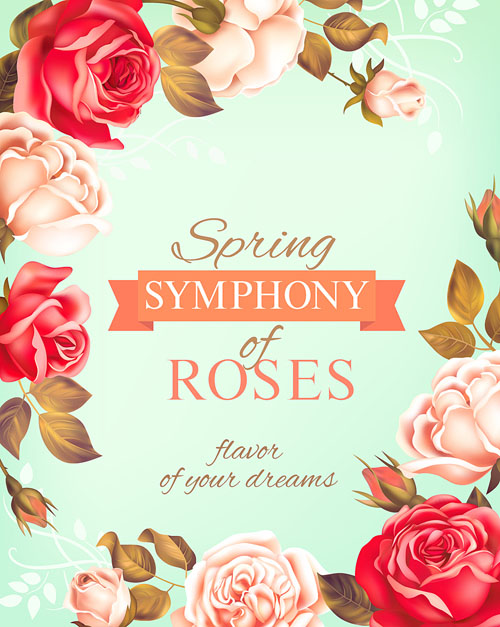 spring rose background 