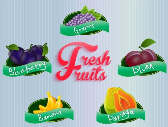 labels fruits fresh 
