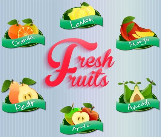 labels fruits fresh 