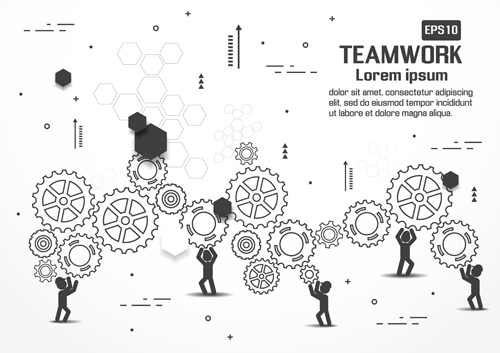 template teamwork gearwheel 