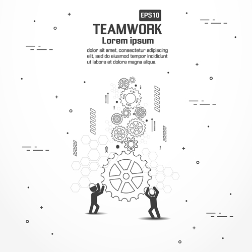 template teamwork gearwheel 