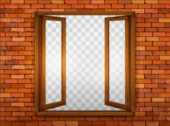window wall open brick wall brick 