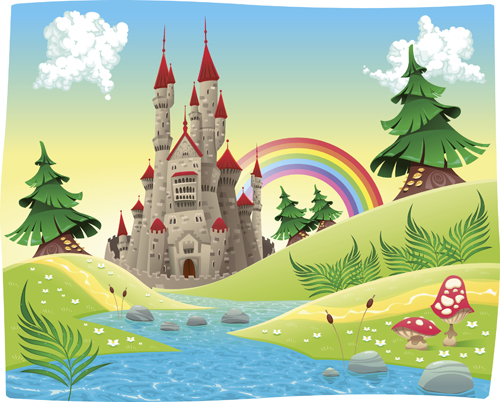 scenery castles cartoon 