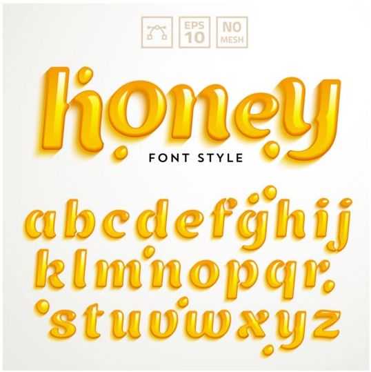 styles honey alphabet 