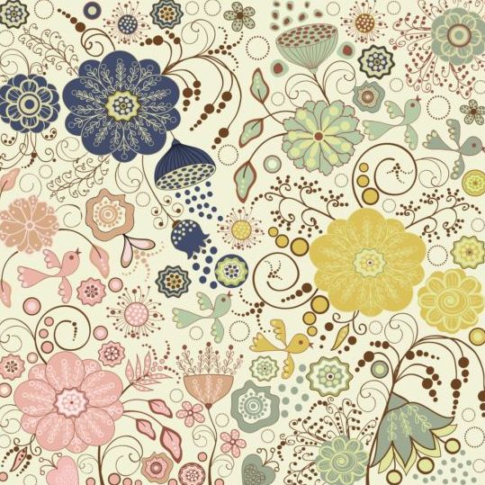 Various seamless pattern flower 
