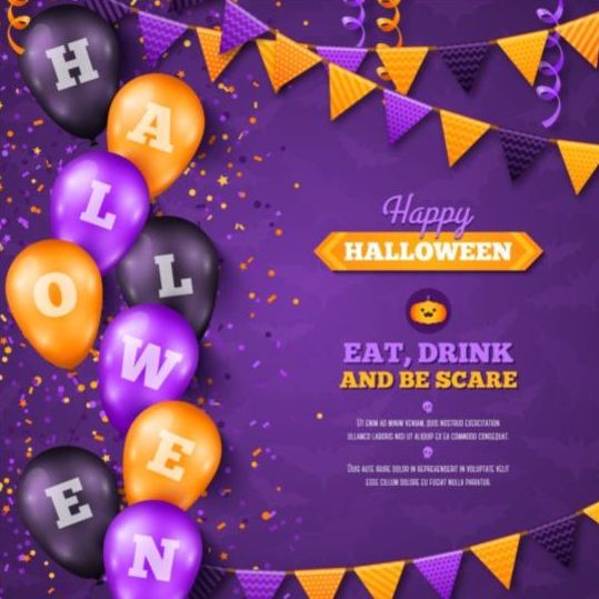purple poster party halloween 