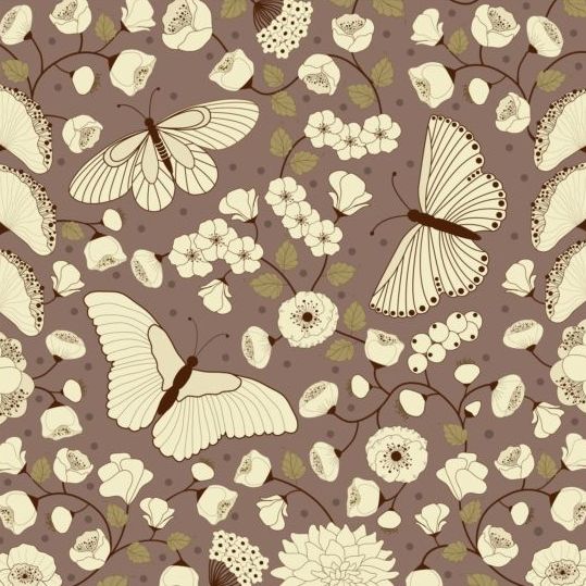 vintage pattern butterflies 