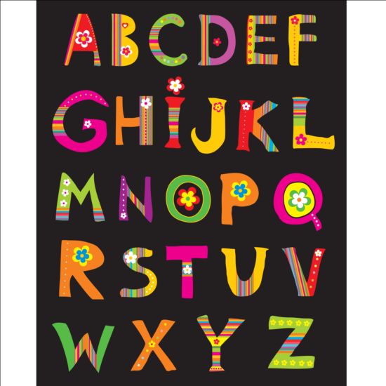 flower cute alphabet 