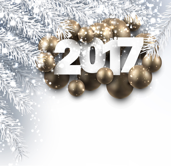 year silver shining new christmas baubles 2017 