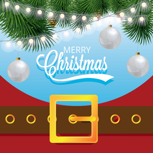 greeting christmas card buckle belt 
