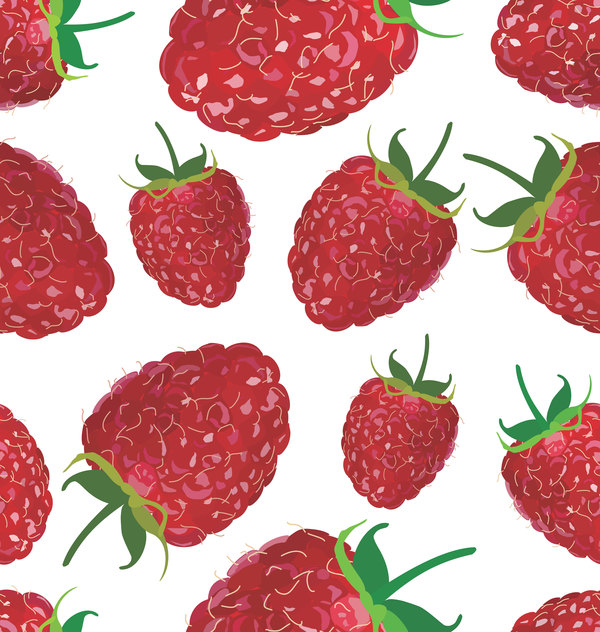 seamless raspberry pattern fresh 