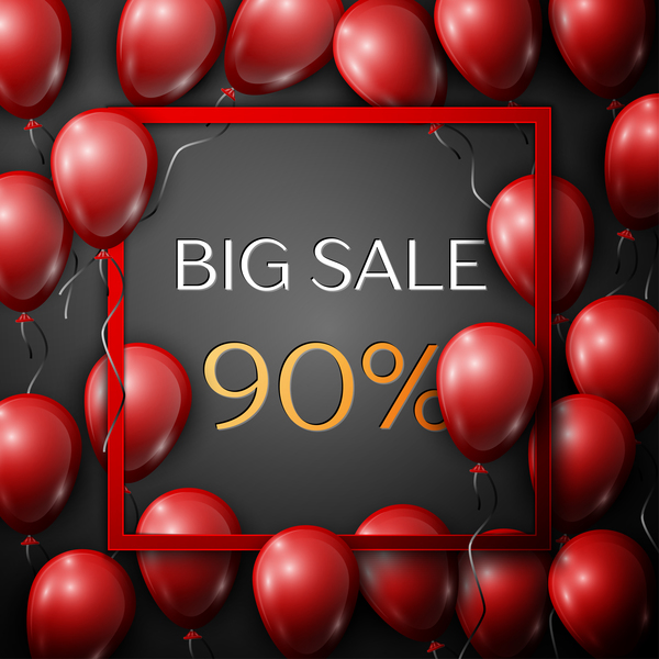 sale Red balloons percent frame discounts 