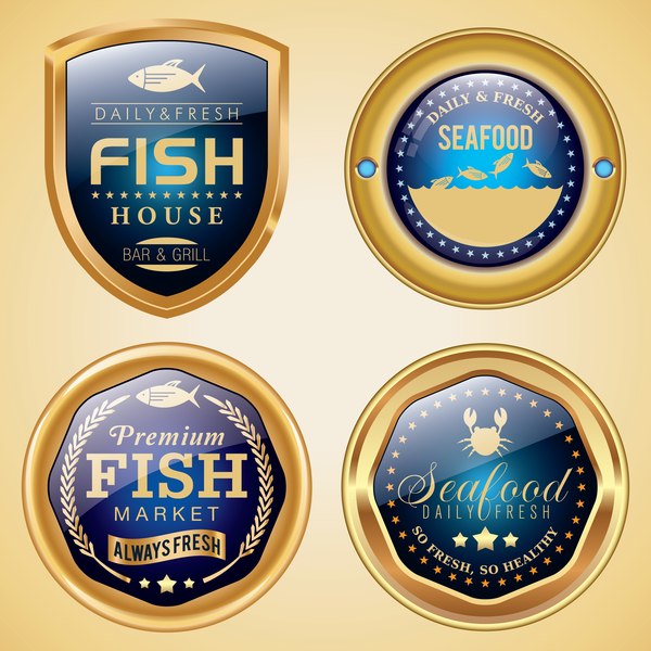 golden fish badges  