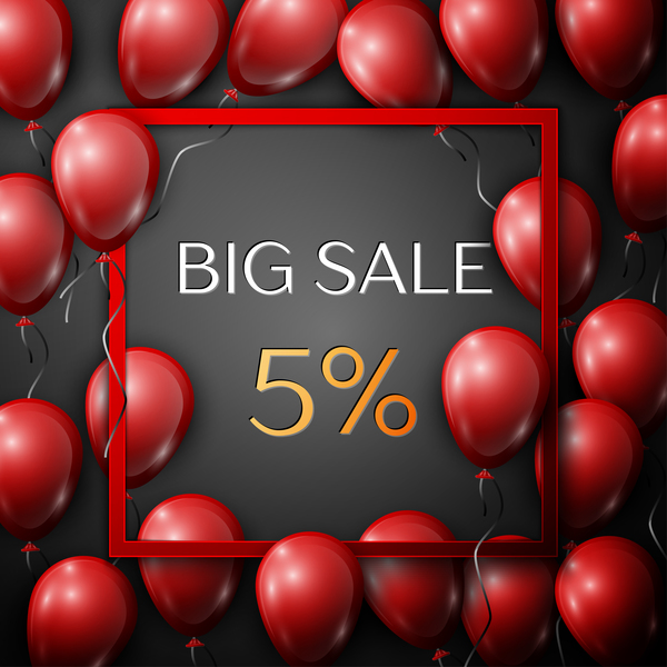 sale Red balloons percent frame discounts 