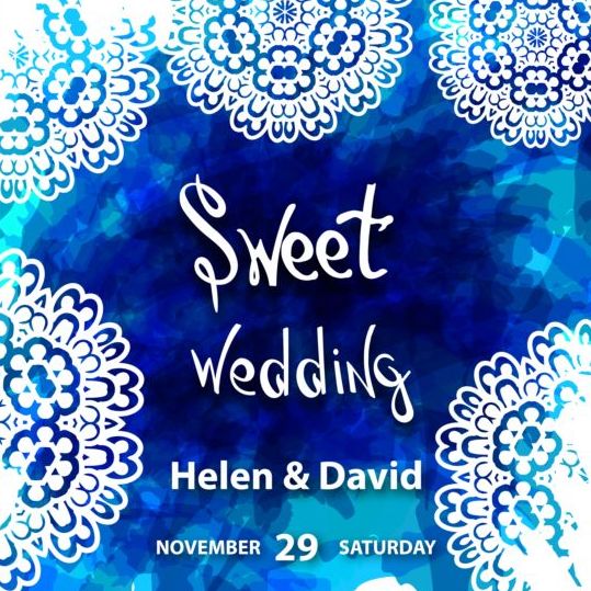 wedding invitation doodles card 