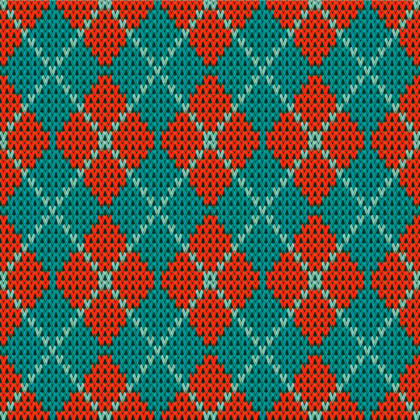 traditional rhombus pattern knitting 