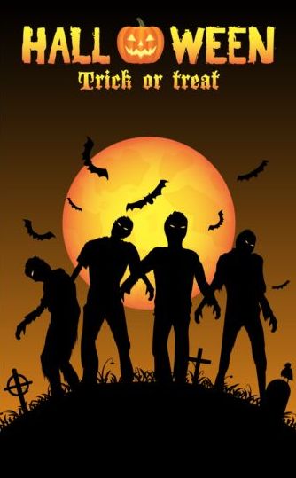 Zombies night halloween 