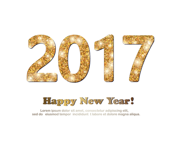 year white new golden glitter 2017 