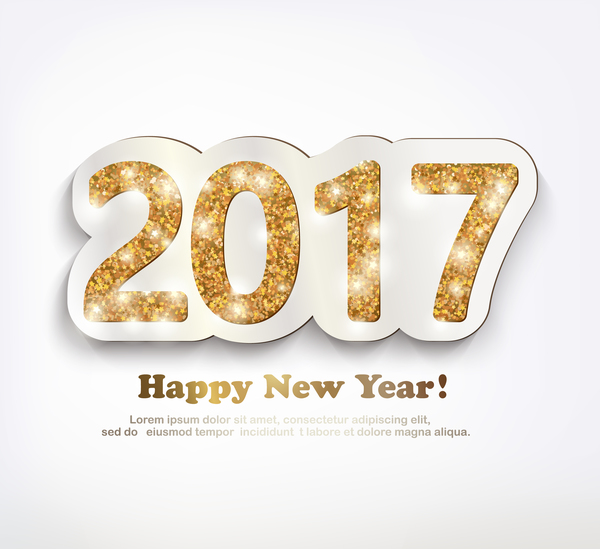 year white new golden glitter 2017 
