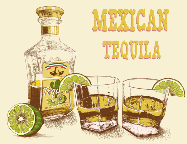 tequila Retro font poster mexican 