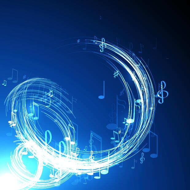 music blue abstract 