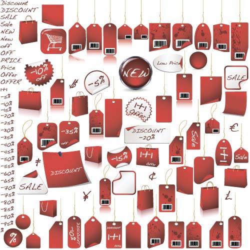 tags red paper 