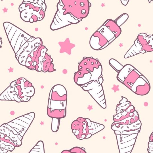 seamless pattern ice creams 