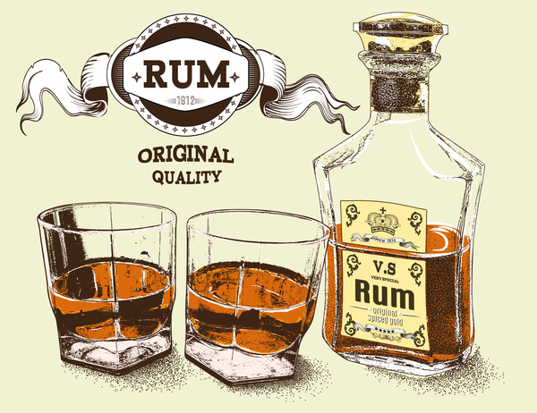 Rum Retro font quality poster original 