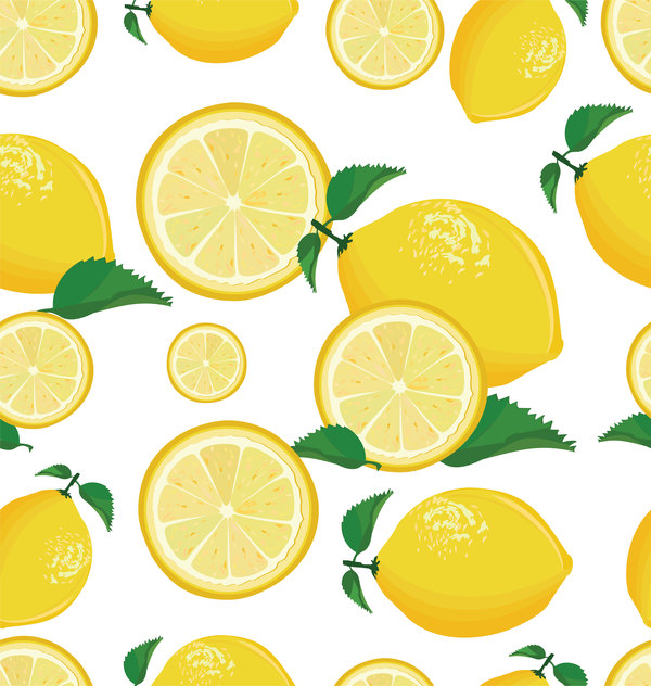 slice seamless pattern lemon 