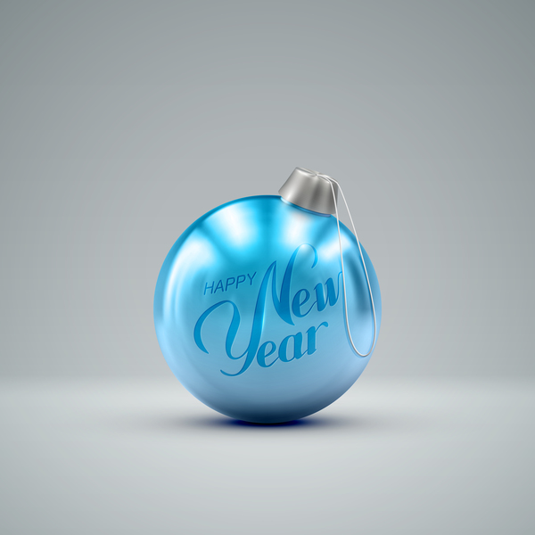 year new happy christmas blue ball 