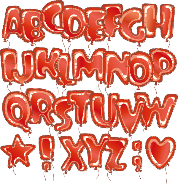 red balloon alphabet 