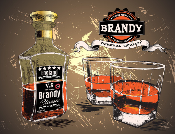 Retro font poster brandy 