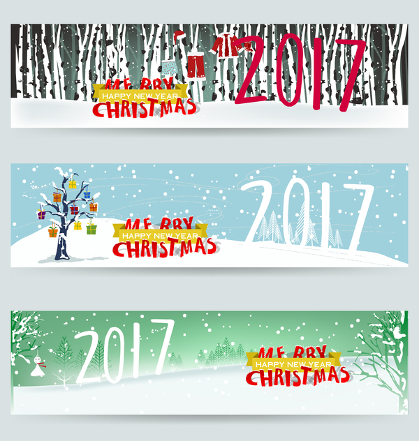 merry christmas banners 2017 