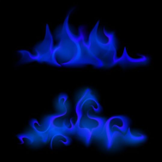 flame fire blue 