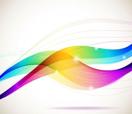 wave curves colorful 