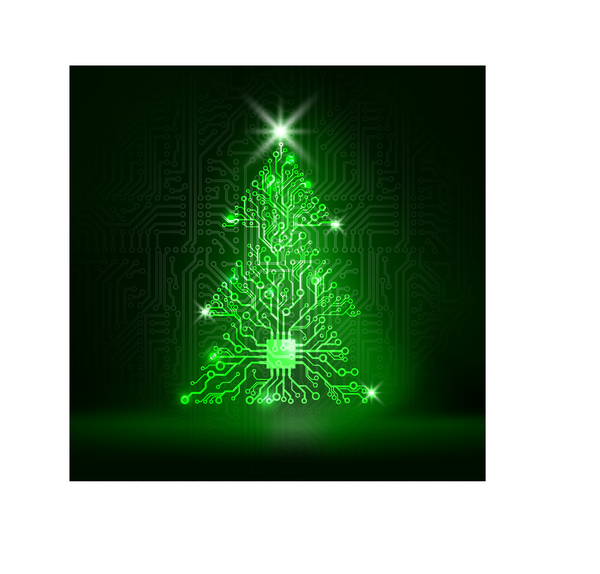 tree circuit christmas board 