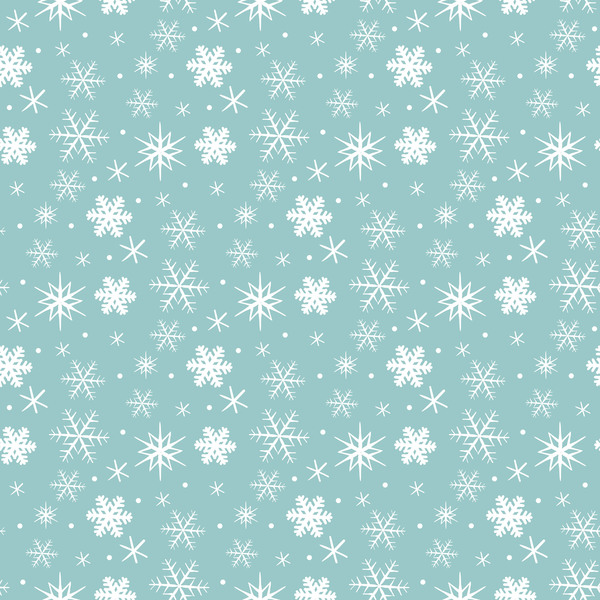 winter snowflake seamless pattern 