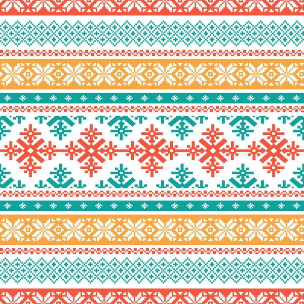 Traditonal seamless Patterns knitted christmas 