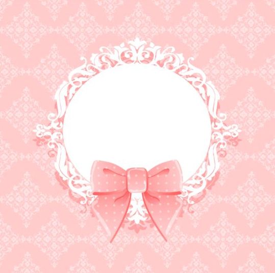 pink card bow beautiful  