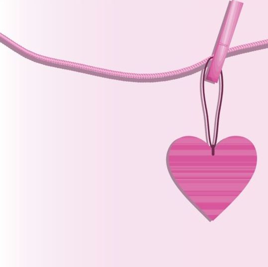 pink heart hanging 
