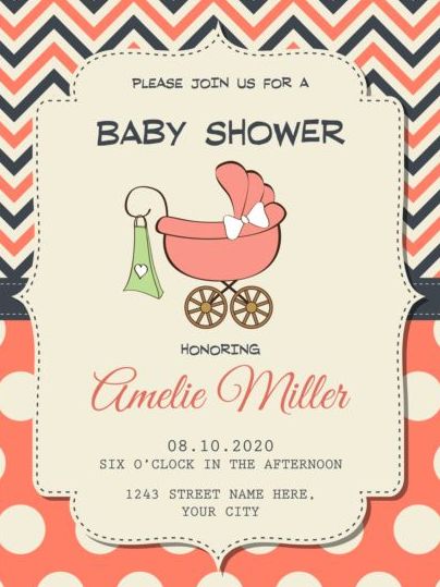 shower seamless pattern cute card baby 