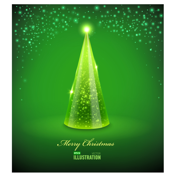 tree green crystal christmas 