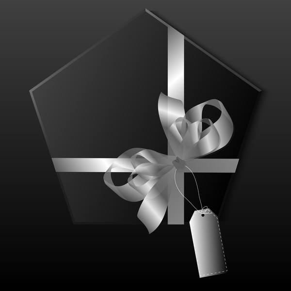 ribbon polygon gift colored box bow 