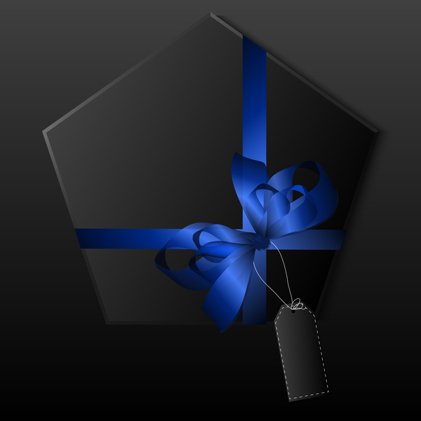 ribbon polygon gift colored box bow 