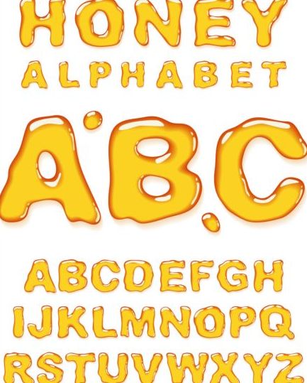 shiny honey alphabet 