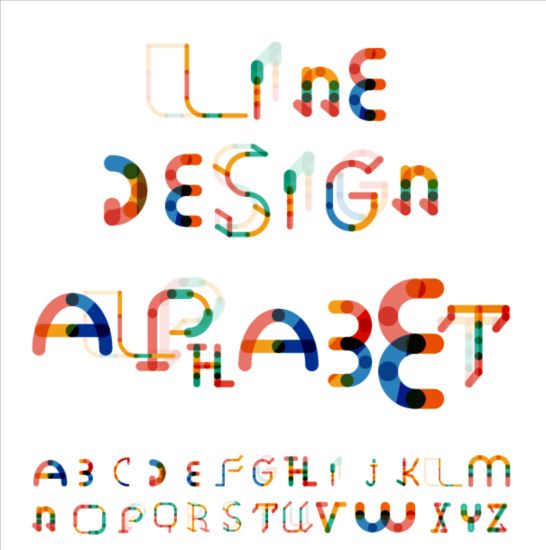 colored blurs alphabet 