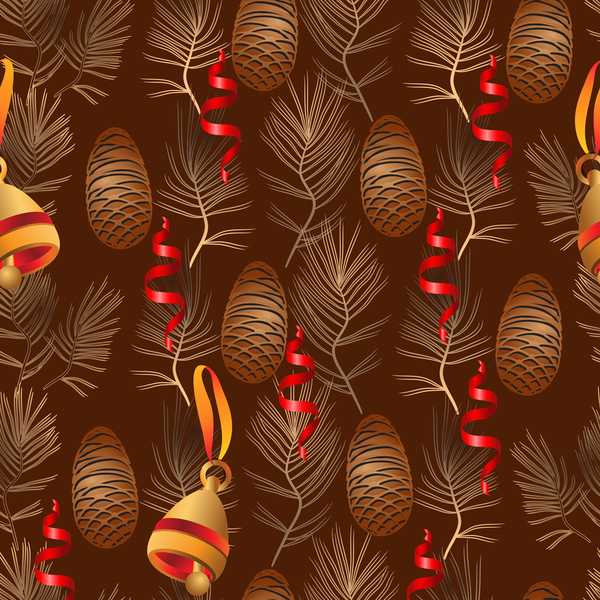seamless pine pattern cones christmas 