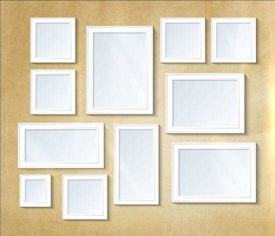 white wall photo frame beige 